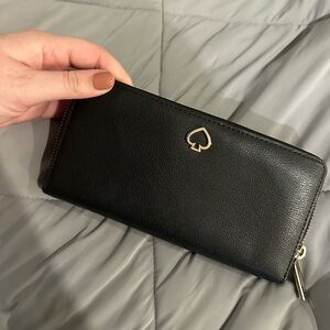 Kate Spade Black Zip-Around Wallet